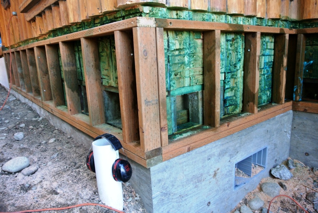 Rot Restoration New Foundation | Log Home Restoration | Builder | Repair | West Coast Restoration